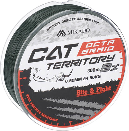 Mikado Geflochtene Schnüre - Cat Territory Octa Braid - 0.50mm/54.5kg/300m - Grün - 1 Spule