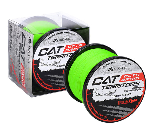 Mikado Geflochtene Schnüre - Cat Territory Octa Braid - 0.40mm/39.8kg/600m - Fluo - 1 Spule