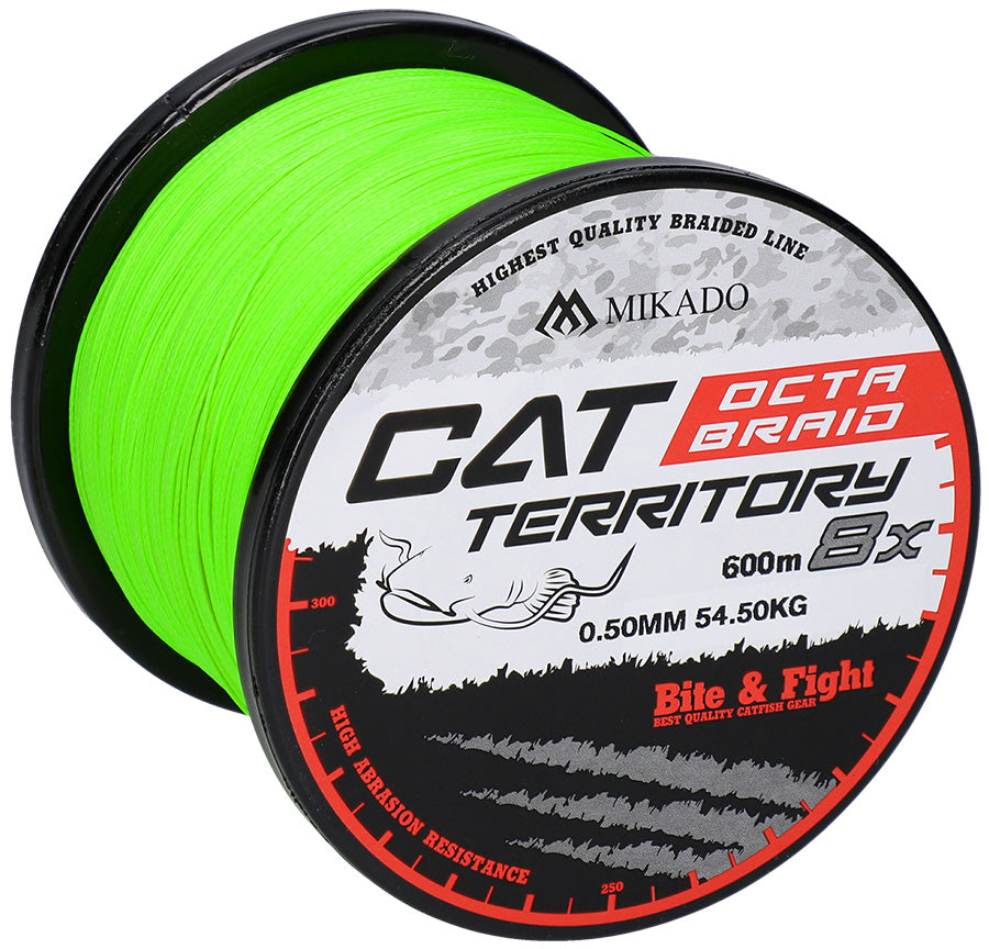 Mikado Geflochtene Schnüre - Cat Territory Octa Braid - 0.60mm/61.8kg/600m - Fluo - 1 Spule
