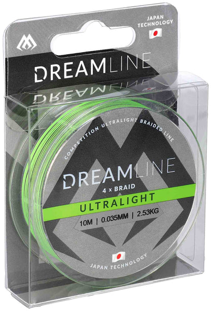 Mikado Geflochtene Schnüre - Dreamline Ultralight - 0.058mm/4.43kg/10m - Fluo Grün - 1 Spule