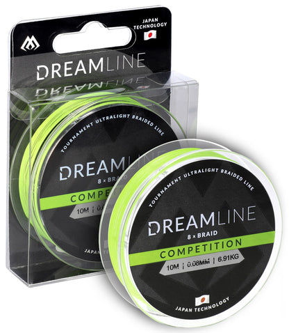 Mikado Geflochtene Schnüre - Dreamline Competition - 0.20mm/20.83kg/10m - Fluo Grün - 1 Spule