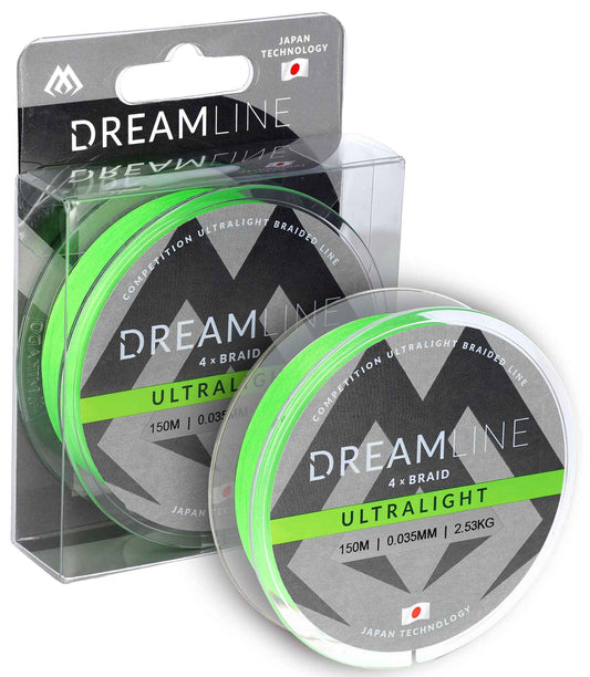 Mikado Geflochtene Schnüre - Dreamline Ultralight - 0.047mm/3.87kg/150m - Fluo Grün - 1 Spule