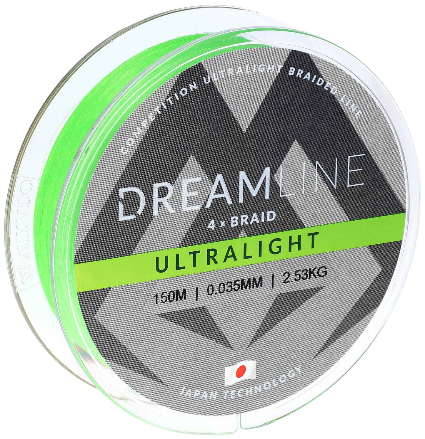 Mikado Geflochtene Schnüre - Dreamline Ultralight - 0.047mm/3.87kg/150m - Fluo Grün - 1 Spule