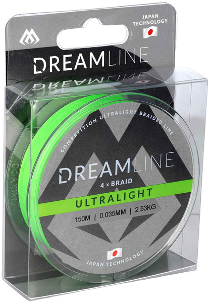 Mikado Geflochtene Schnüre - Dreamline Ultralight - 0.035mm/2.53kg/150m - Fluo Grün - 1 Spule