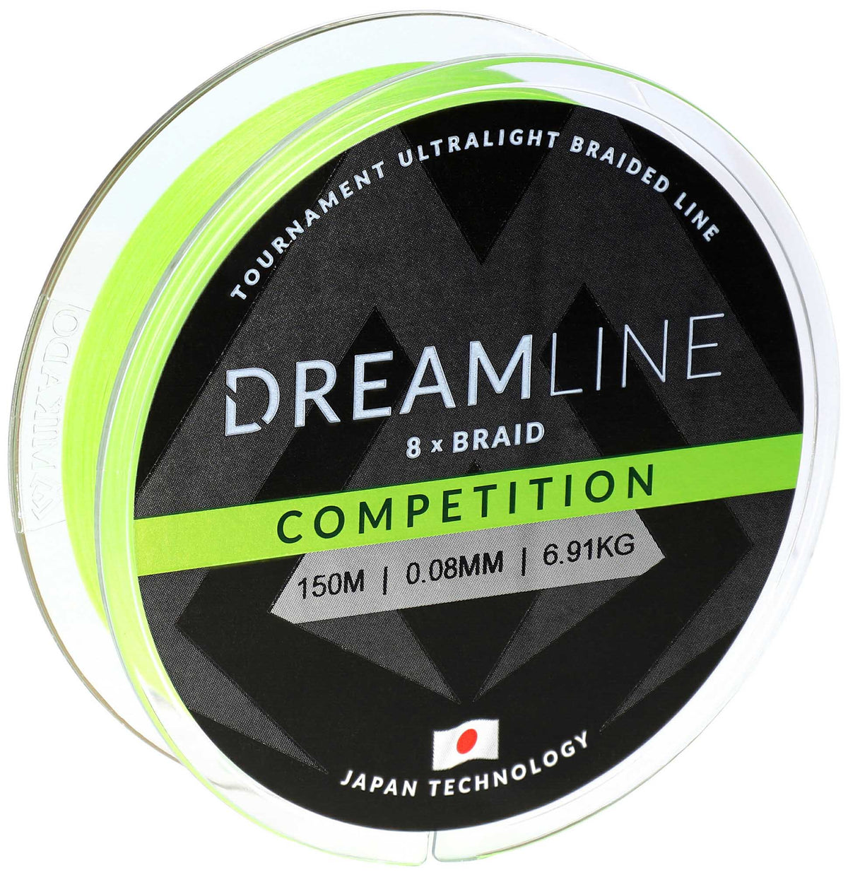 Mikado Geflochtene Schnüre - Dreamline Competition - 0.12mm/10.21kg/150m - Fluo Grün - 1 Spule