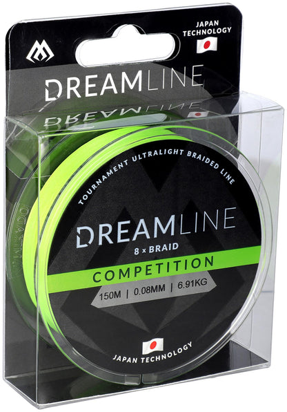 Mikado Geflochtene Schnüre - Dreamline Competition - 0.12mm/10.21kg/150m - Fluo Grün - 1 Spule