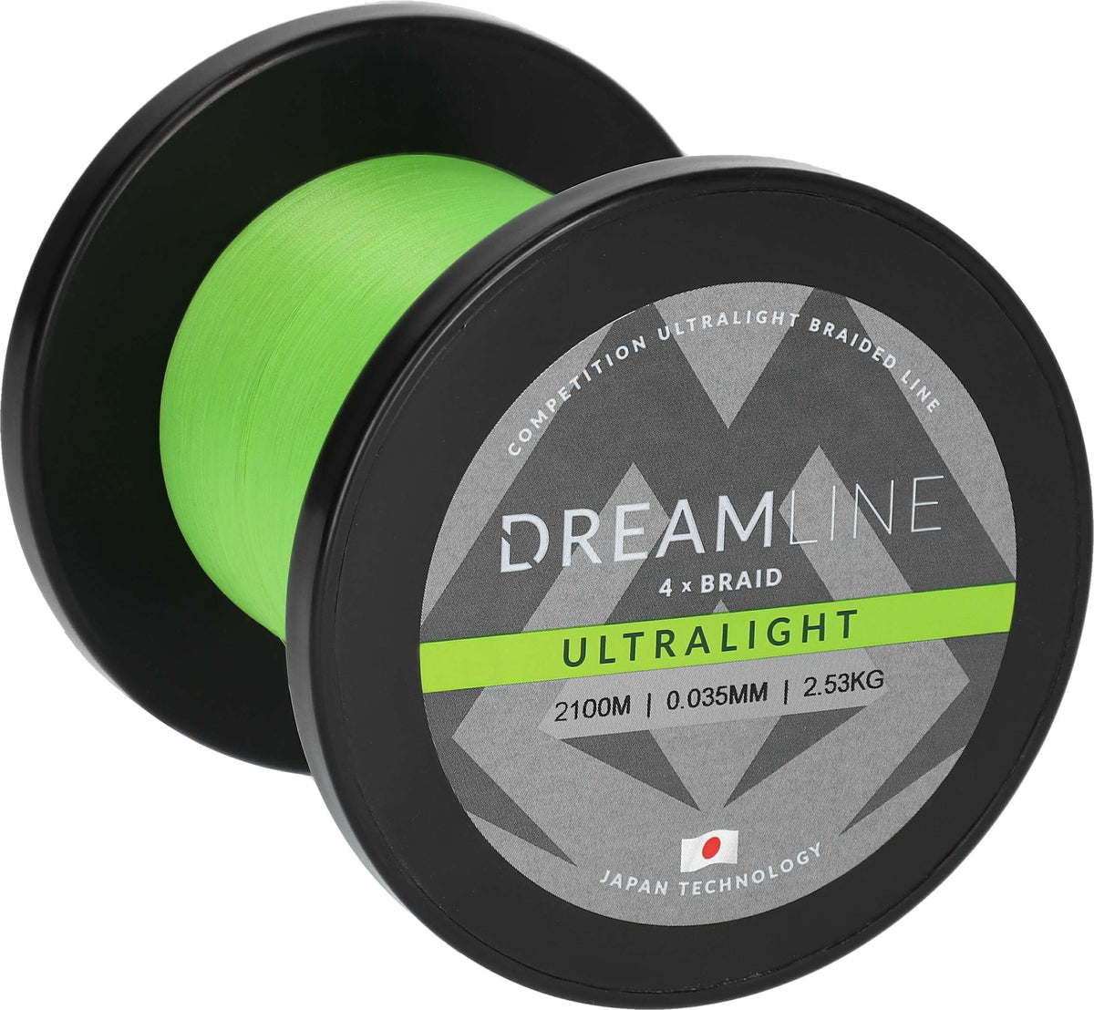 Mikado Geflochtene Schnüre - Dreamline Ultralight - 0.058mm/4.43kg/2100m - Fluo Grün - 1 Spule