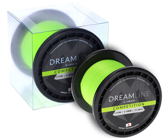 Mikado Geflochtene Schnüre - Dreamline Competition - 0.14mm/12.98kg/2100m - Fluo Grün - 1 Spule