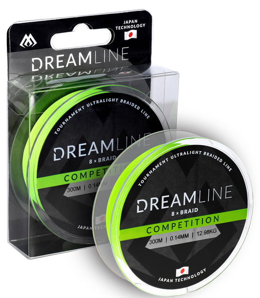 Mikado Geflochtene Schnüre - Dreamline Competition - 0.16mm/15.54kg/300m - Fluo Grün - 1 Spule