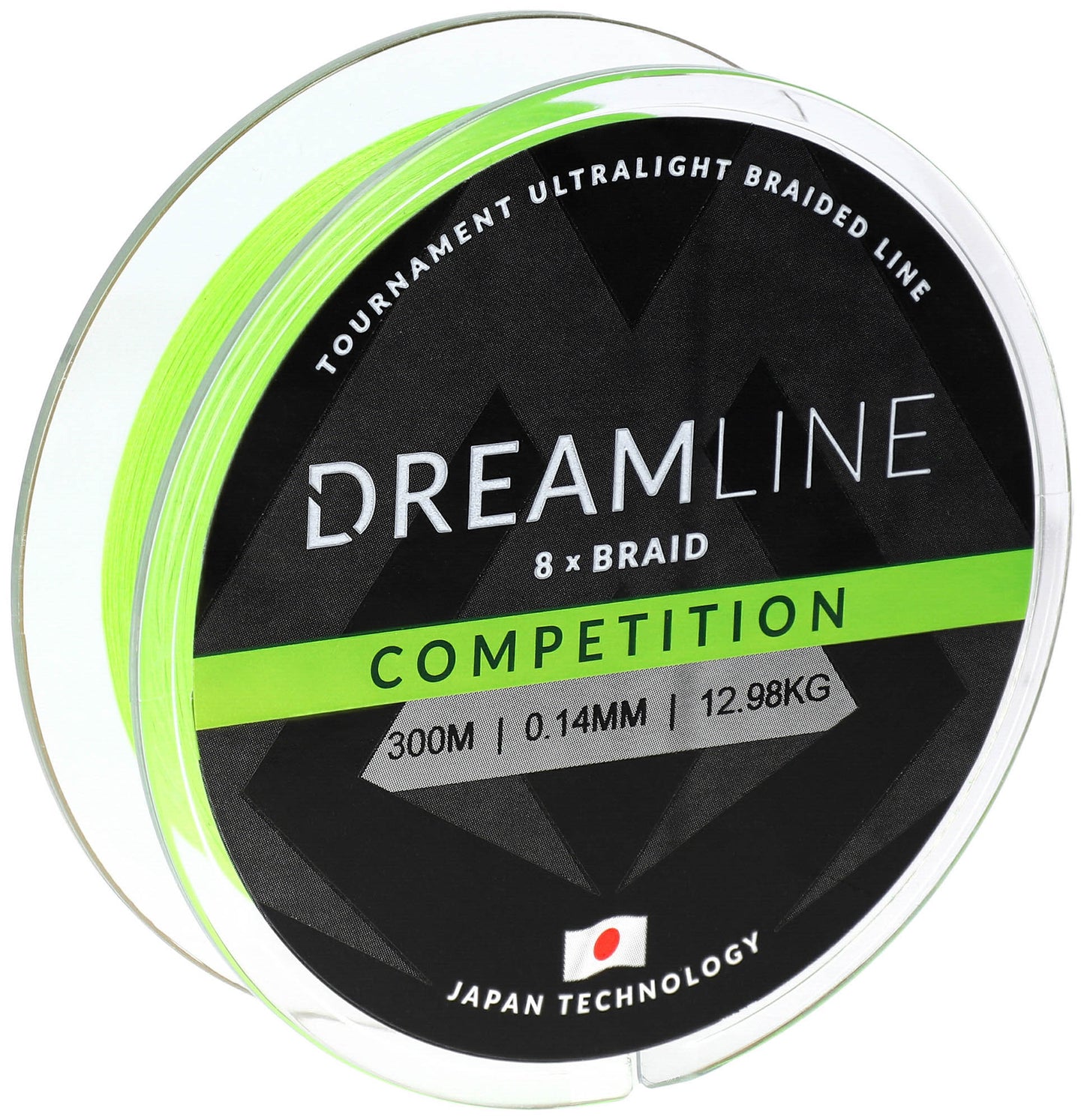 Mikado Geflochtene Schnüre - Dreamline Competition - 0.14mm/12.98kg/300m - Fluo Grün - 1 Spule