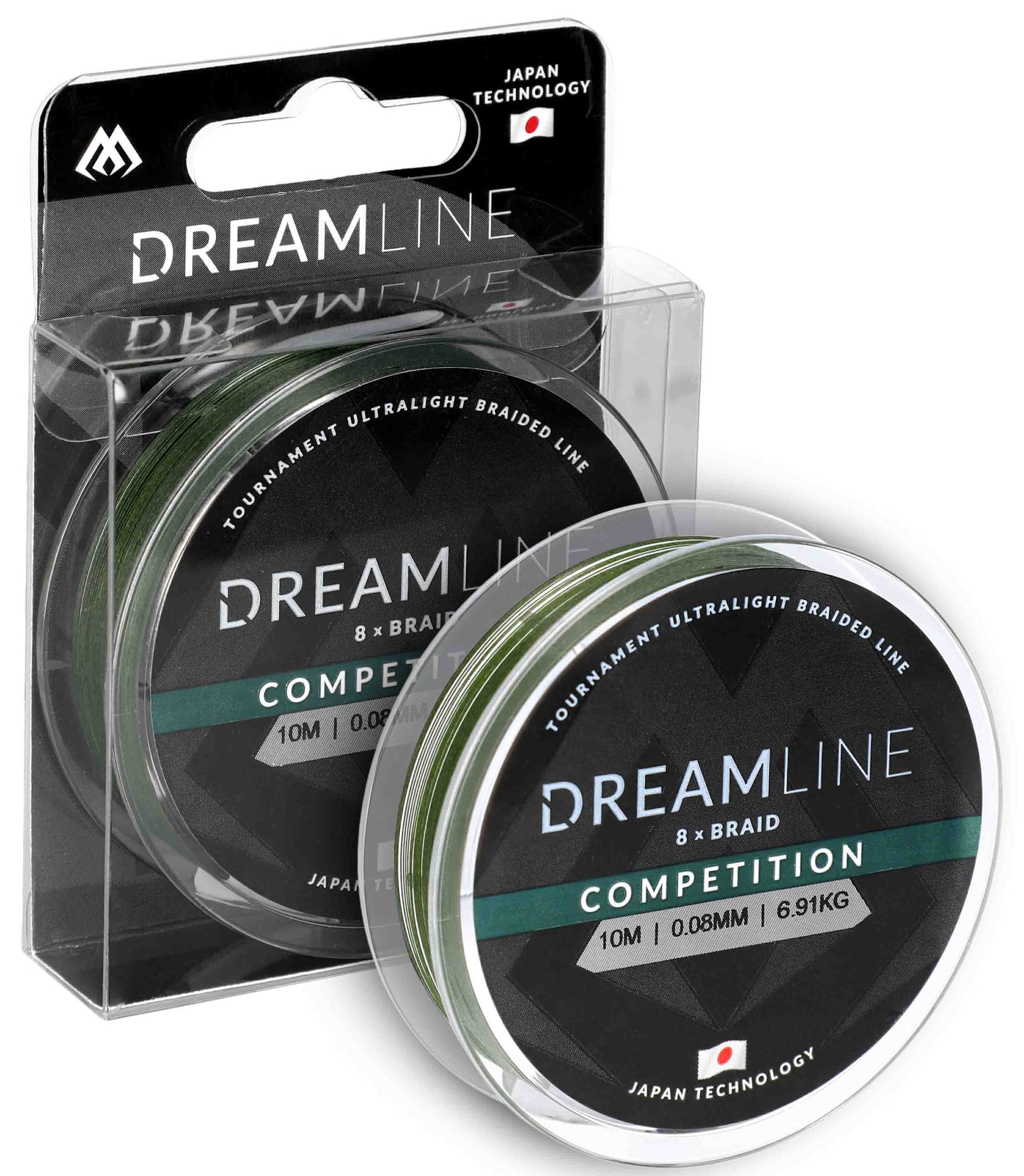 Mikado Geflochtene Schnüre - Dreamline Competition - 0.08mm/6.91kg/10m - Grün - 1 Spule
