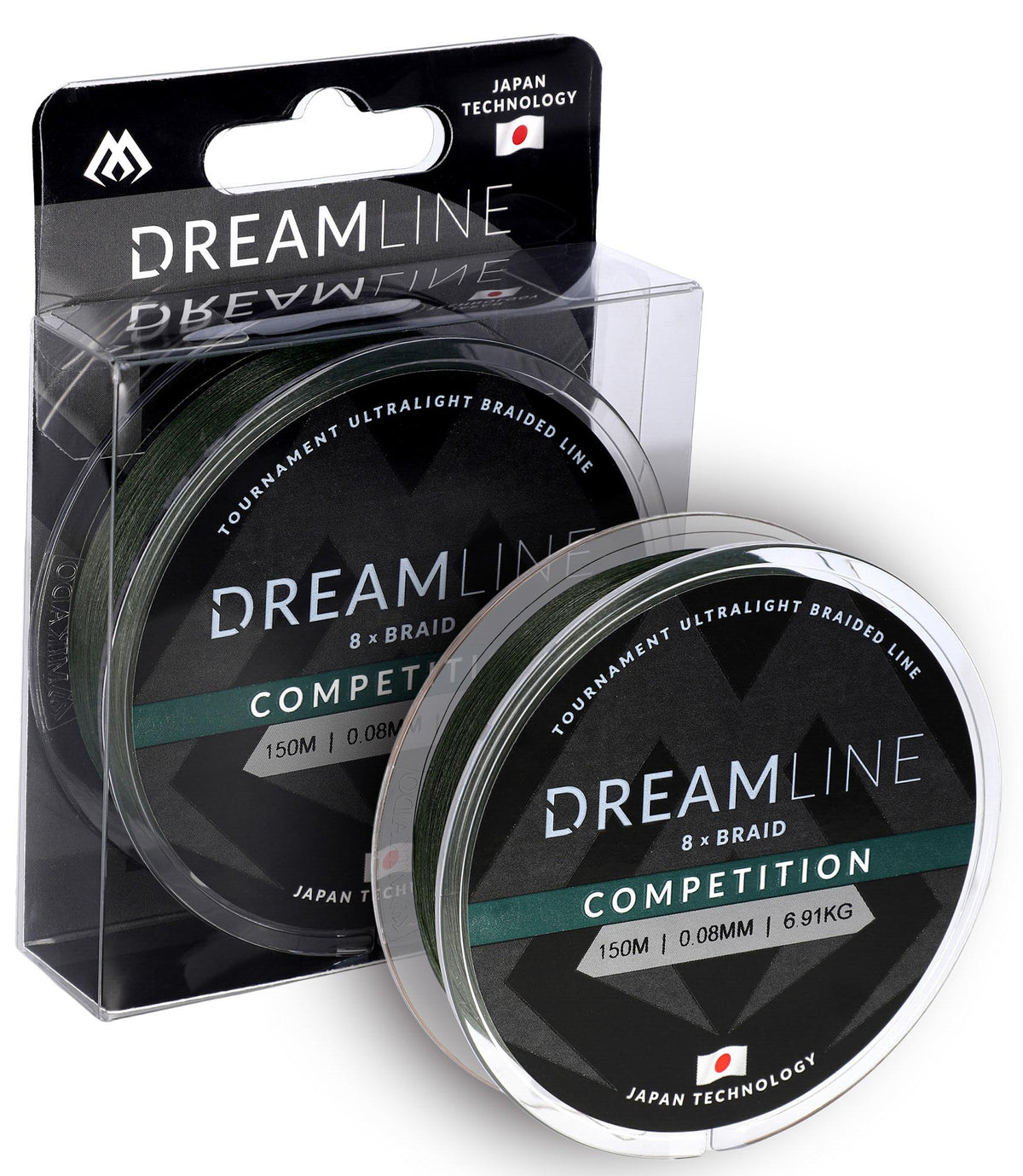 Mikado Geflochtene Schnüre - Dreamline Competition - 0.08mm/6.91kg/150m - Grün - 1 Spule
