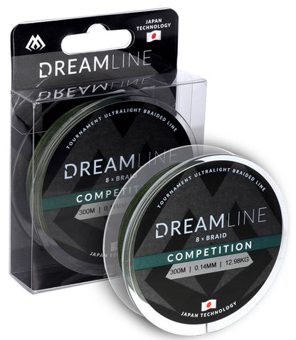 Mikado Geflochtene Schnüre - Dreamline Competition - 0.16mm/15.54kg/300m - Grün - 1 Spule