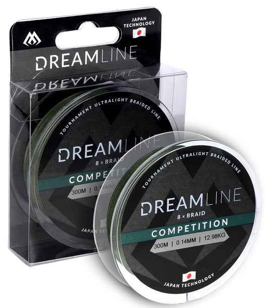 Mikado Geflochtene Schnüre - Dreamline Competition - 0.16mm/15.54kg/300m - Grün - 1 Spule