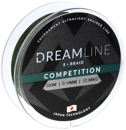 Mikado Geflochtene Schnüre - Dreamline Competition - 0.18mm/18.32kg/300m - Grün - 1 Spule