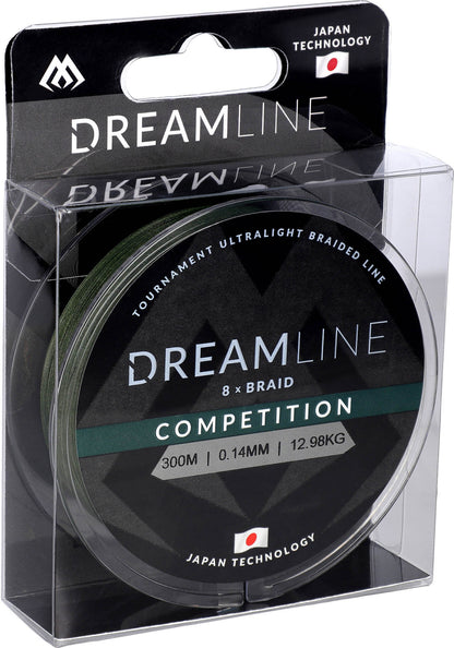 Mikado Geflochtene Schnüre - Dreamline Competition - 0.18mm/18.32kg/300m - Grün - 1 Spule