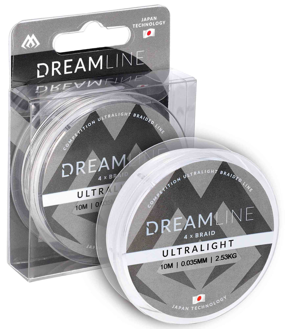 Mikado Geflochtene Schnüre - Dreamline Ultralight - 0.058mm/4.43kg/10m - Weiss - 1 Spule