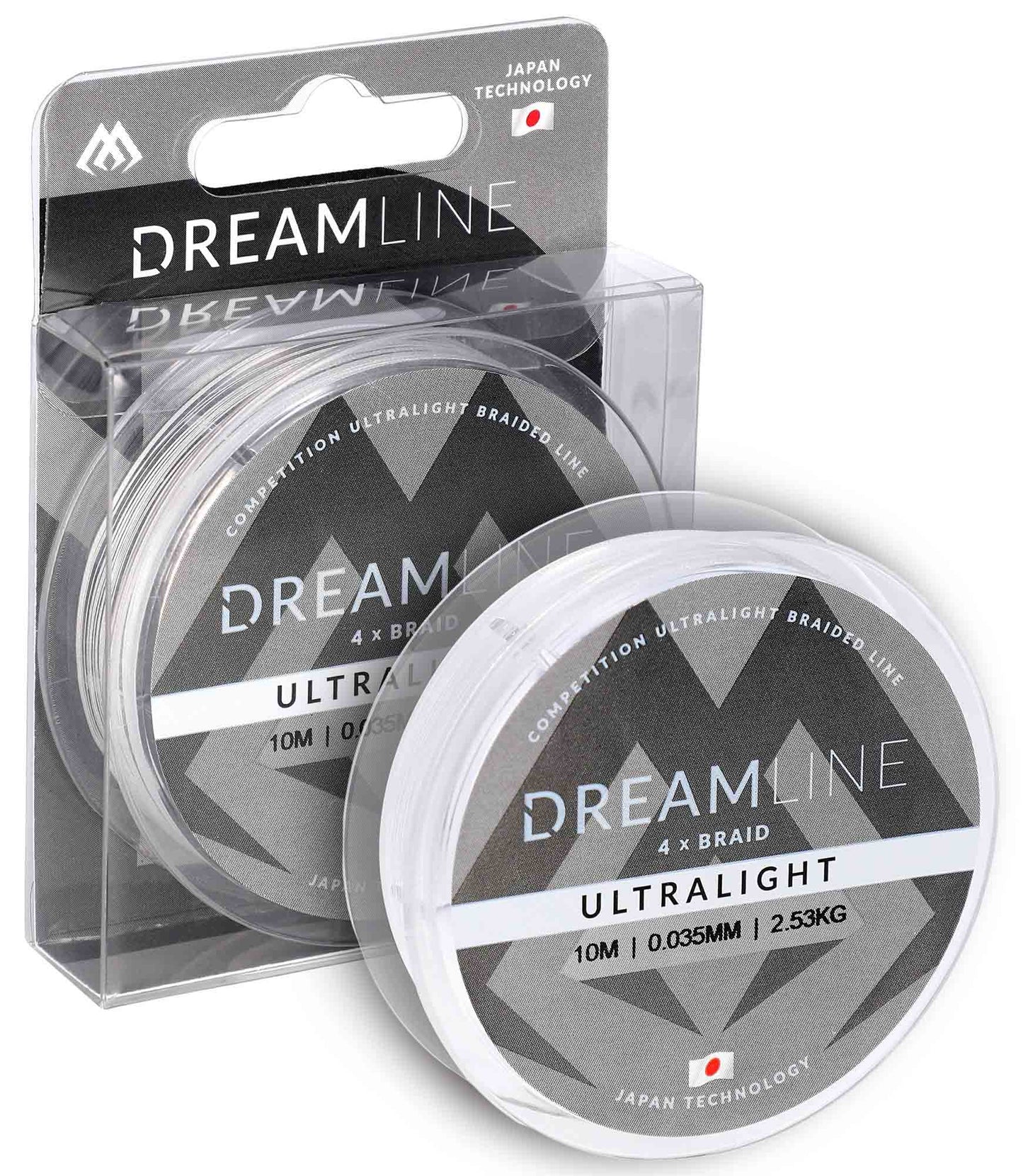 Mikado Geflochtene Schnüre - Dreamline Ultralight - 0.047mm/3.87kg/10m - Weiss - 1 Spule