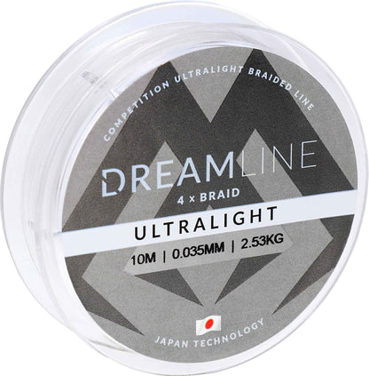 Mikado Geflochtene Schnüre - Dreamline Ultralight - 0.047mm/3.87kg/10m - Weiss - 1 Spule