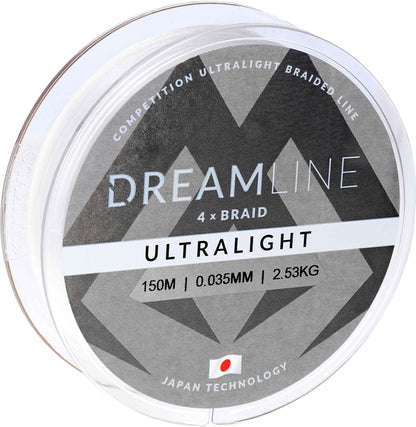 Mikado Geflochtene Schnüre - Dreamline Ultralight - 0.035mm/2.53kg/150m - Weiss - 1 Spule