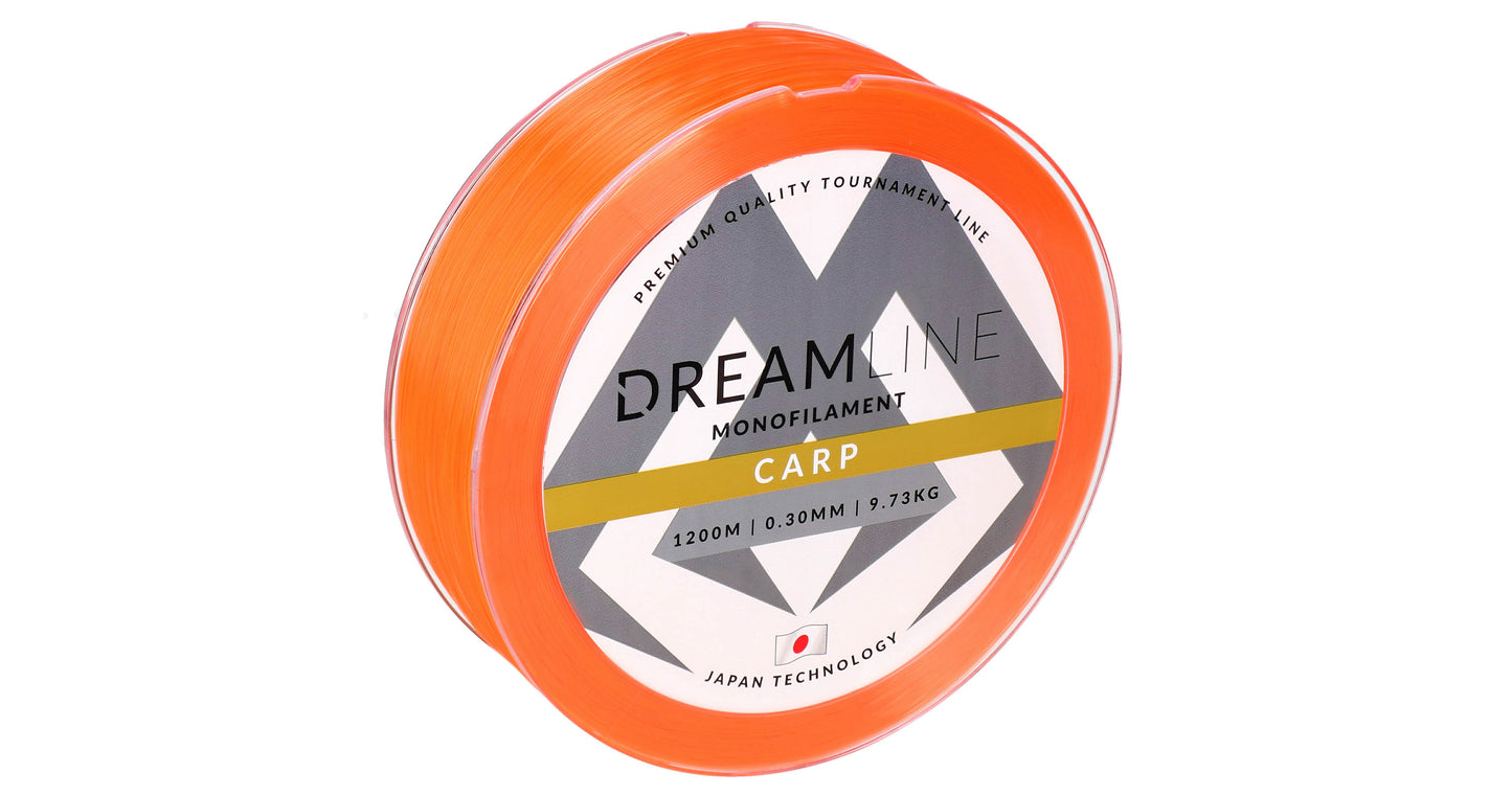 Mikado Schnur - Dreamline Carp - 0.35mm/12.04kg/1200m - Fluo Orange - 1 Spule