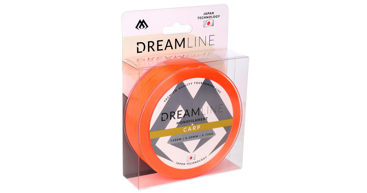 Mikado Schnur - Dreamline Carp - 0.35mm/12.04kg/1200m - Fluo Orange - 1 Spule