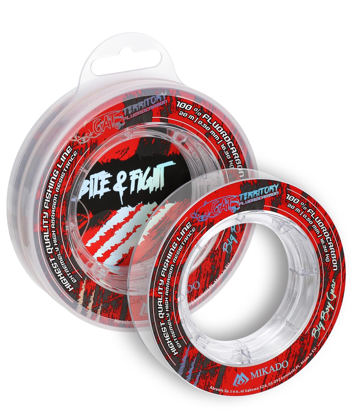 Mikado Schnur - Fluorocarbon Cat Territory - 0.60mm/24.30kg/20m - 1 Spule