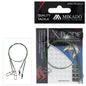 Mikado Stahl-Leader - Mit Wirbel Und Safety Snap 25cm/10kg - Grün - 2 Stk.