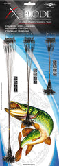 Mikado Stahl-Leader - Mit Wirbel Und Safety Snap (FS) Board 25cm/10kg - Grün - 2x30 Stk.