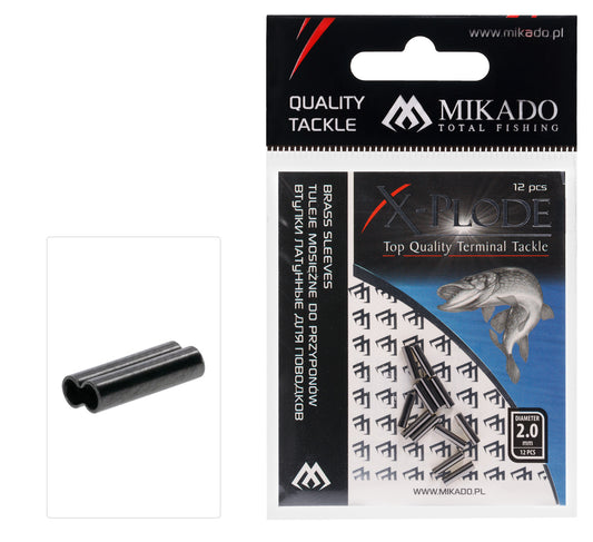 Mikado Ärmel - Messing Doppelt 0.7x1.5x6mm - 12 Stk.