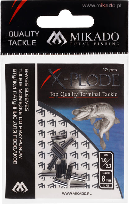 Mikado Ärmel - Messing Doppelt 0.7x1.5x6mm - 12 Stk.