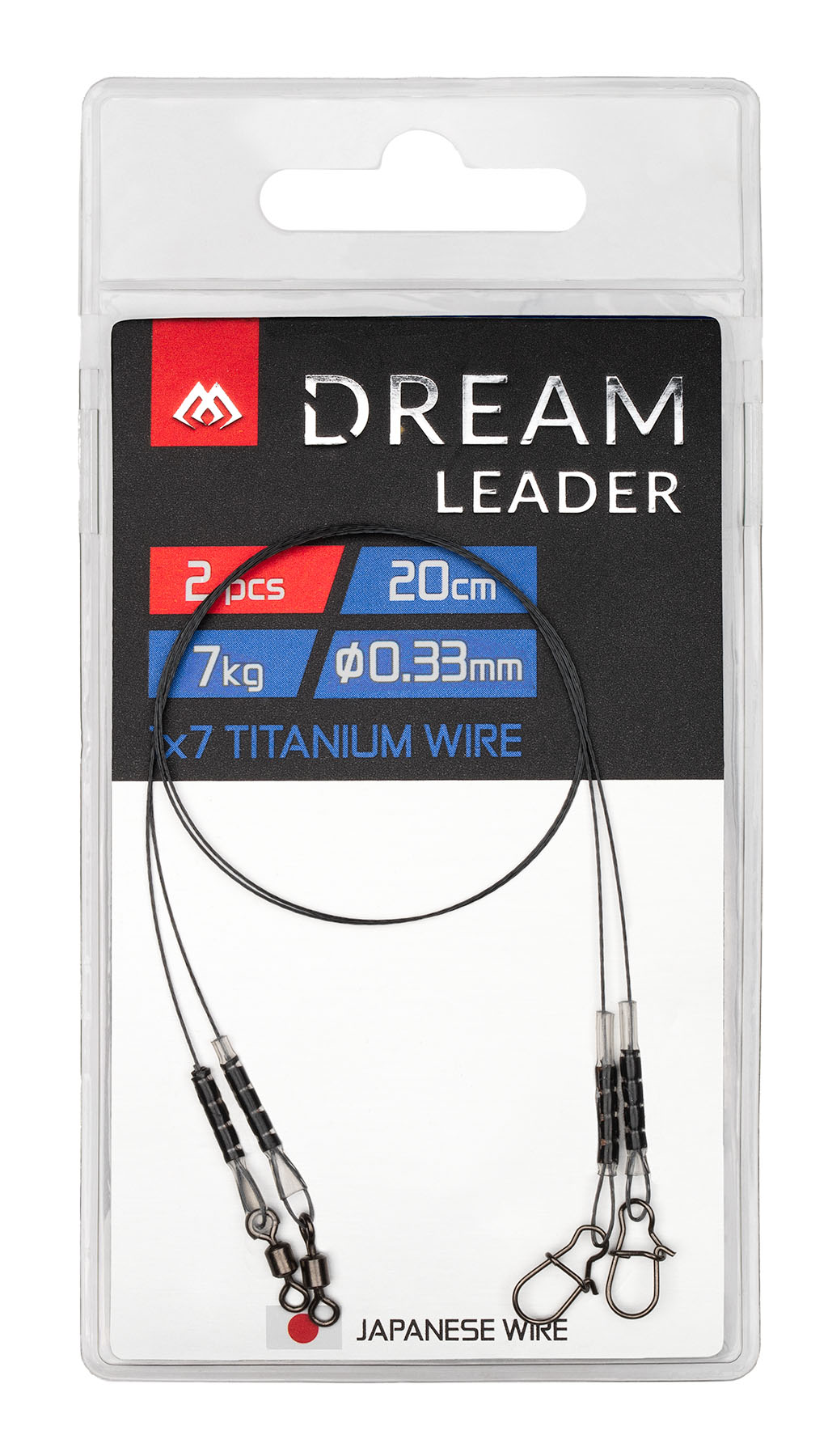 Mikado Leader - Dream Leader - Titanium 1x7 20cm/15LB/7kg - 2pcs