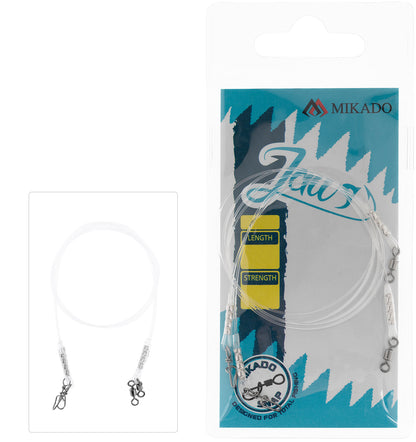 Mikado Fluorocarbon Leader - Jaws Strong 25cm/15kg - 2 Stk.
