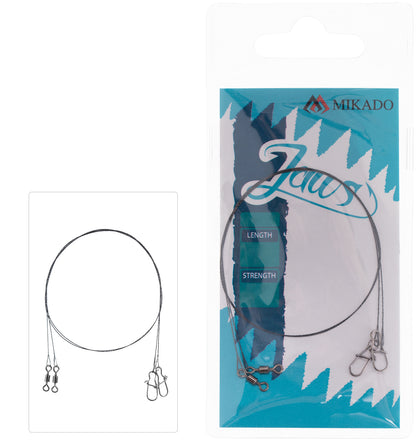 Mikado Tungsten-Leader - Jaws-Superlight - 35cm/5kg - 2 Stk.