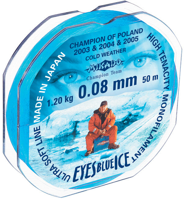 Mikado Schnur - Eyes Blue Ice - 0.10mm/1.80kg/25m - 10 Spulen