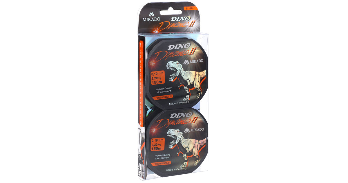 Mikado Schnur - Dino Dynamic Ii - 0.10mm/2.20kg/150m - 2 Spulen