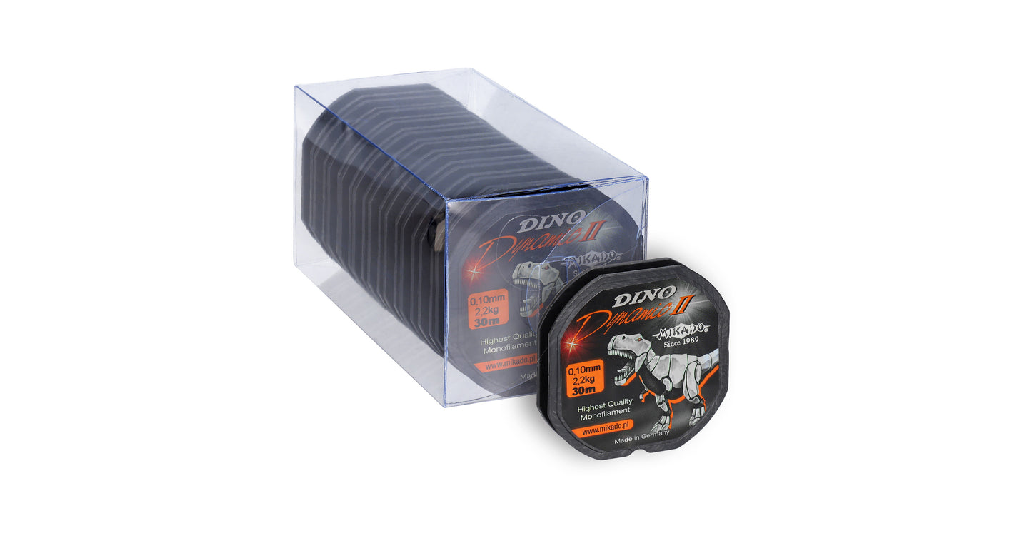 Mikado Schnur - Dino Dynamic Ii - 0.08mm/1.90kg/30m - 10 Spulen