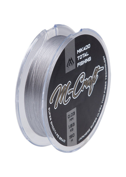 Mikado Geflochtene Schnüre - M-Craft Braid - 0.03mm/1.83kg/150m - Steel Gray - 1 Spule