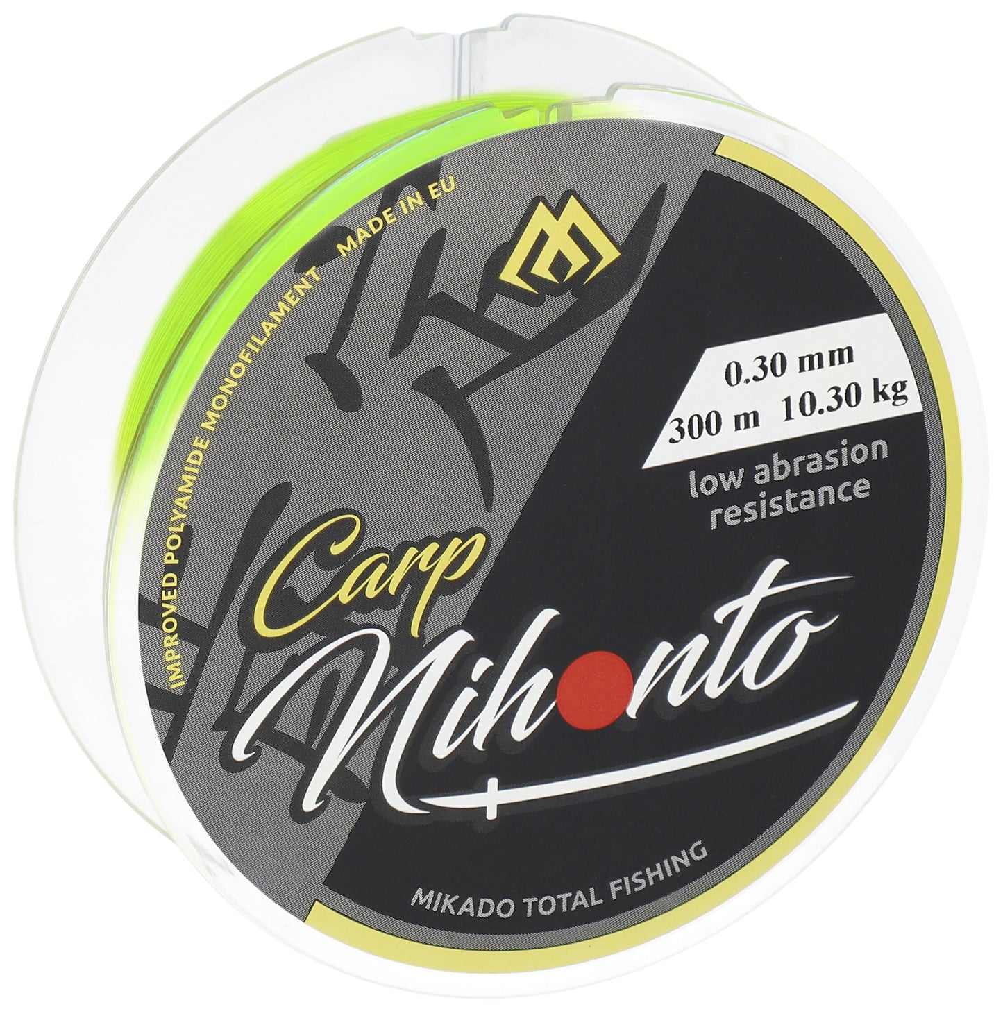 Mikado Schnur - Nihonto Carp - 0.30mm/10.30kg/300m Fluo Gelb - 1 Stk.