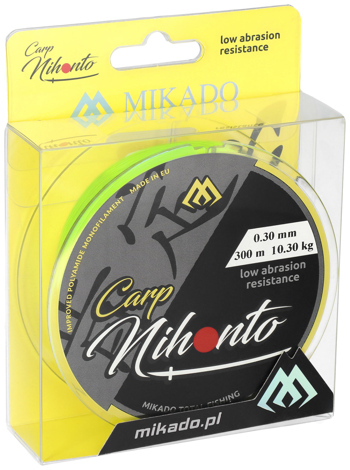 Mikado Schnur - Nihonto Carp - 0.28mm/8.80kg/300m Fluo Gelb - 1 Stk.