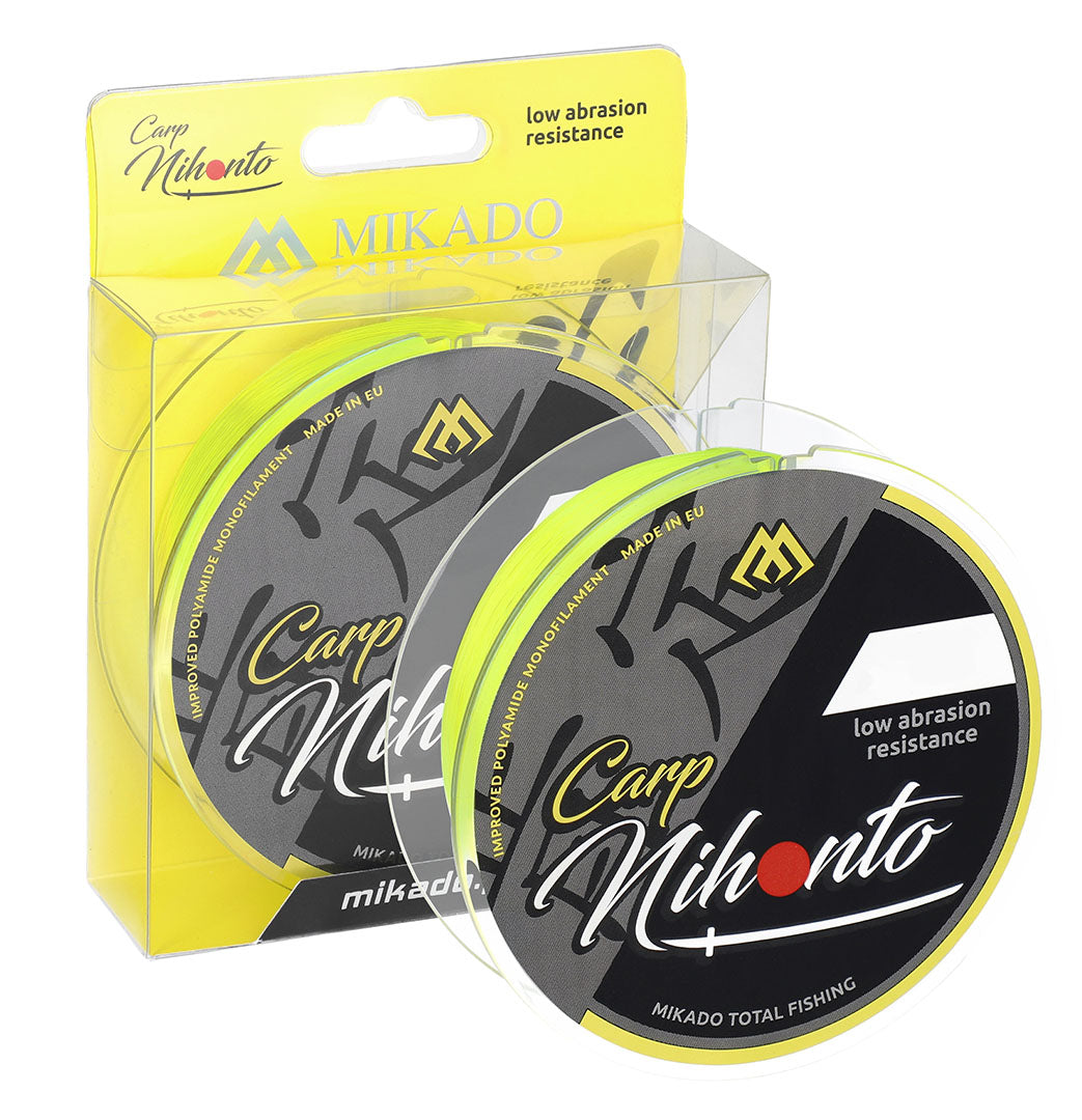 Mikado Schnur - Nihonto Carp - 0.30mm/10.30kg/600m - Fluo Gelb - 1 Spule