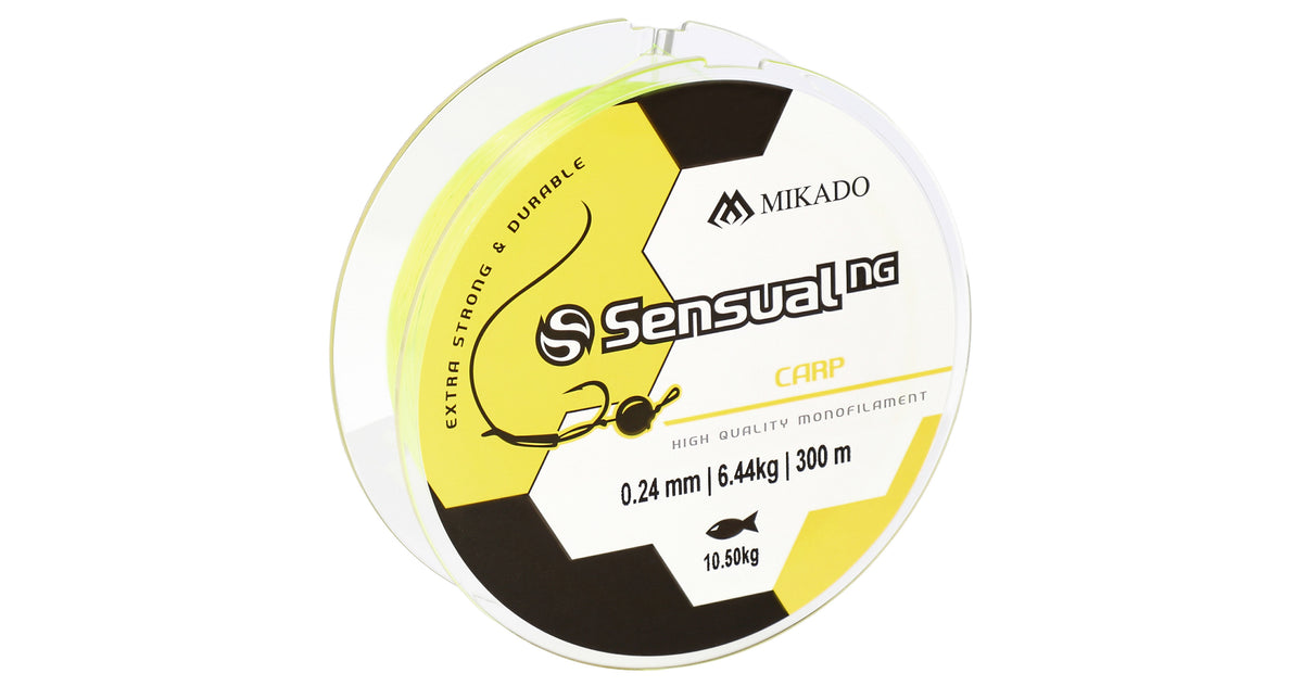 Mikado Schnur - Sensual N.G. Carp 0.24mm/10.5kg/300m - Gelb - 1 Spule