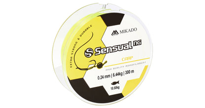 Mikado Schnur - Sensual N.G. Carp 0.24mm/10.5kg/300m - Gelb - 1 Spule