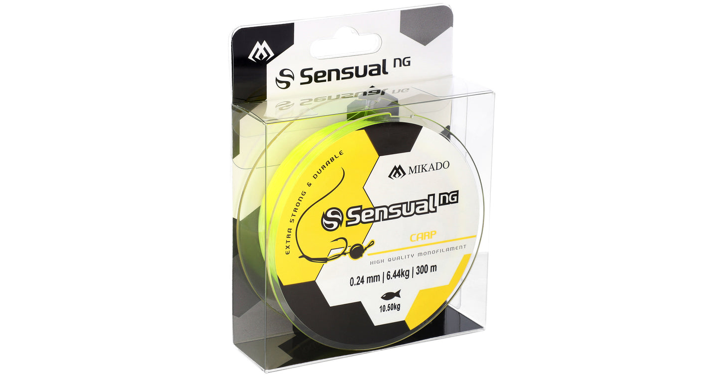 Mikado Schnur - Sensual N.G. Carp 0.24mm/10.5kg/300m - Gelb - 1 Spule
