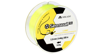Mikado Schnur - Sensual N.G. Carp 0.24mm/10.5kg/600m - Gelb - 1 Spule