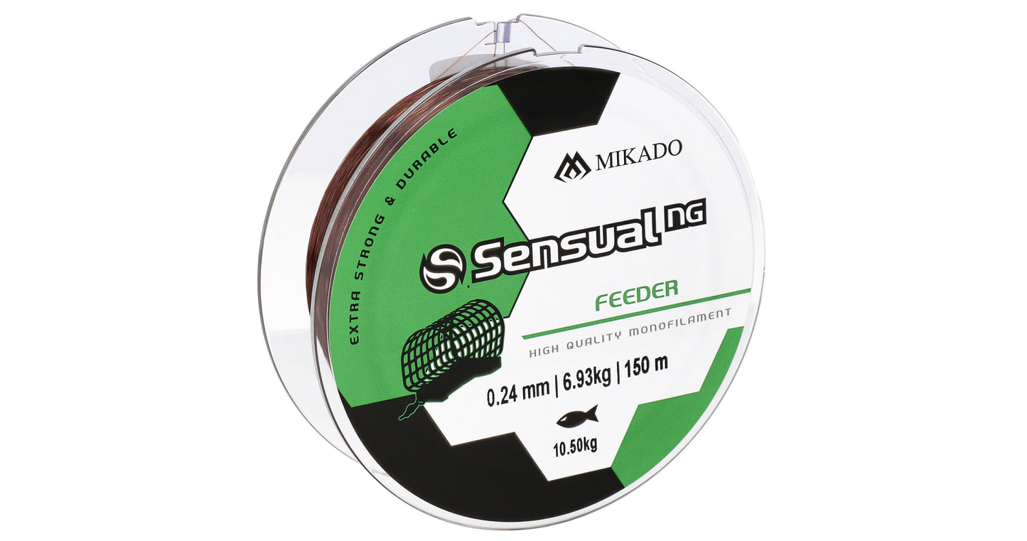 Mikado Schnur - Sensual N.G. Feeder 0.18mm/6.5kg/150m - Braun - 1 Spule