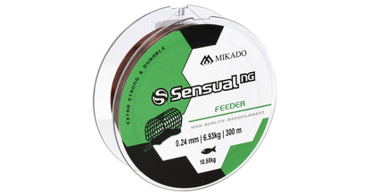 Mikado Schnur - Sensual N.G. Feeder 0.28mm/14.5kg/300m - Braun - 1 Spule