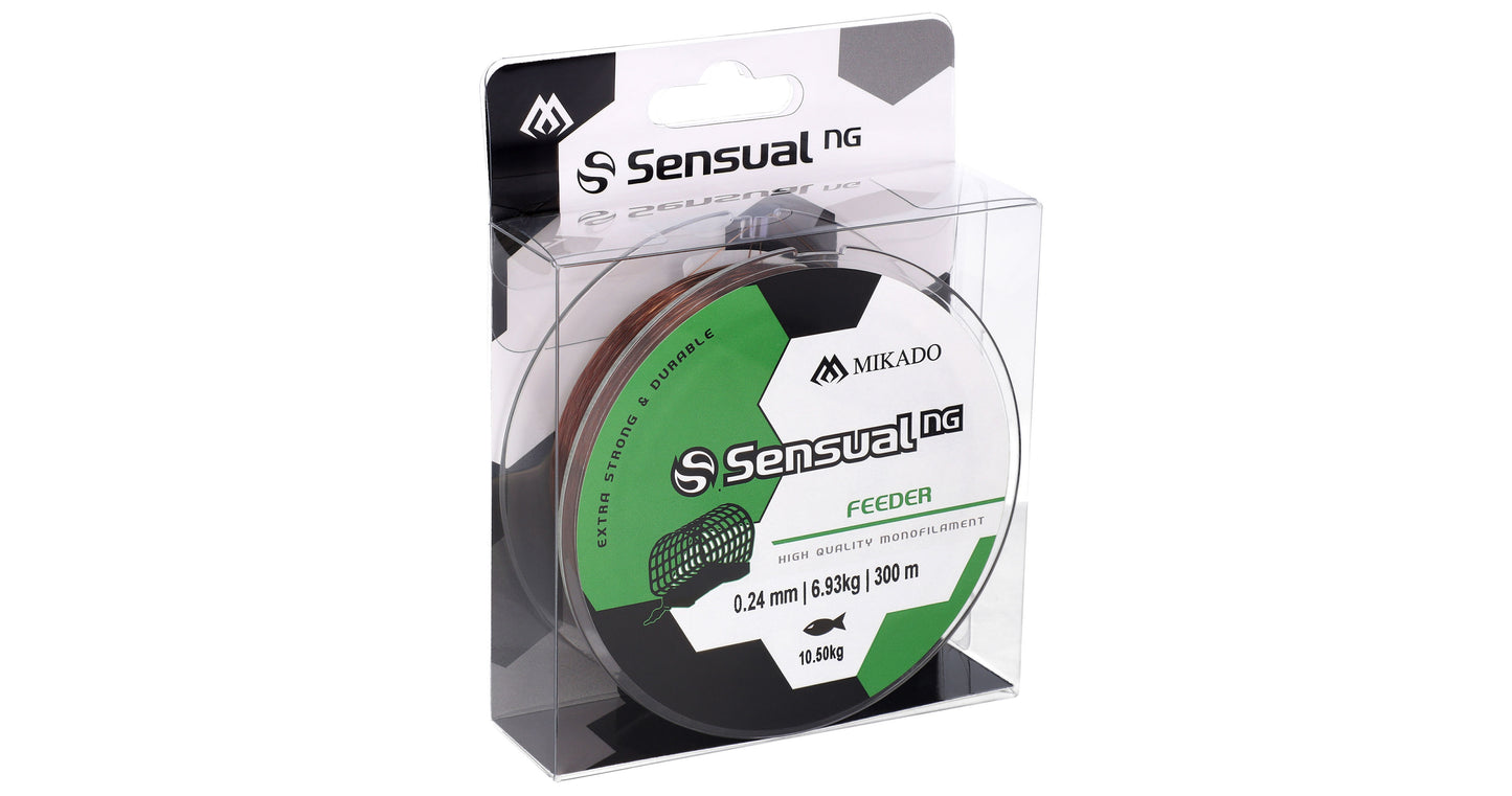 Mikado Schnur - Sensual N.G. Feeder 0.16mm/5kg/300m - Braun - 1 Spule