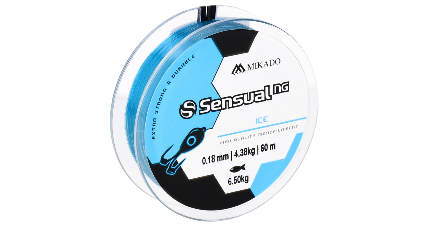 Mikado Schnur - Sensual N.G. Ice 0.14mm/3.5kg/60m - Blau - 1 Spule