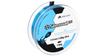 Mikado Schnur - Sensual N.G. Ice 0.14mm/3.5kg/60m - Blau - 1 Spule